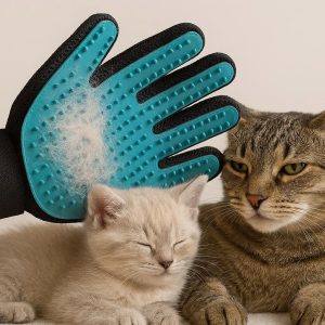 12 Cat Hair Remover Glove Gentle on Sensitive Skin for Kittens and Adult Cats