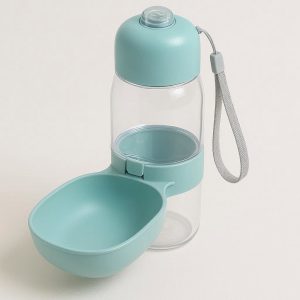 17 Portable Pet Water Bottle with Folding Bowl for Dogs and Cats On The Go