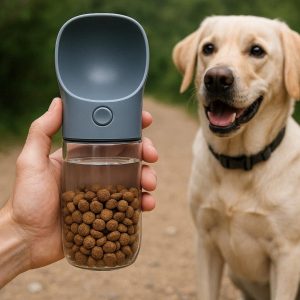 20 2 in 1 Dog Water Bottle and Food Container for Hiking and Travel