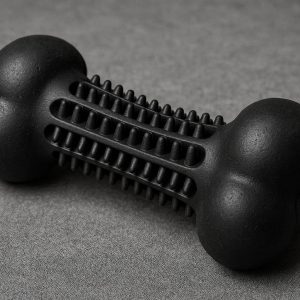 Tough Rubber Chew Toy for Aggressive Chewers with Dental Cleaning Nubs