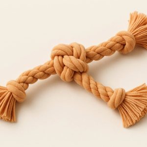Floppy Knotted Rope Plush Toy for Tug of War and Dental Health