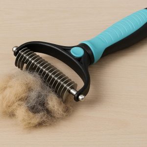 Undercoat Rake for Dogs and Cats Removes Mats and Loose Fur Easily