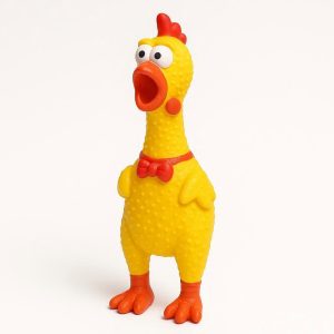 30 Durable Latex Rubber Squeaky Chicken Toy for Small and Medium Dogs
