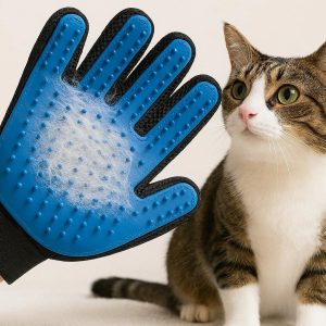 9 Pet Hair Remover Glove Gentle Deshedding Brush for Dogs and Cats Bathing